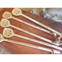 Kochlöffel Personalisiert Sprüche Holz Vatertag Muttertag Geschenk von Werkstattheldin
