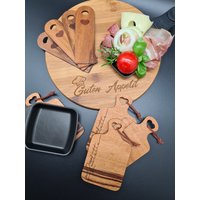 Pfännchen Untersetzer Für Raclette + Schieber Aus Edelhölzer-Handarbeit-Holz-Unikate-Handmade-Raclette - Zubehör -Silvester von Werkstattheldin