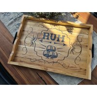 Rum Serviertablett - Deko Tablett Kleines Unikat- Trinkgenuss Rum Serviertablett - Deko Tablett Kleines Unikat- Trinkgenuss von Werkstattheldin