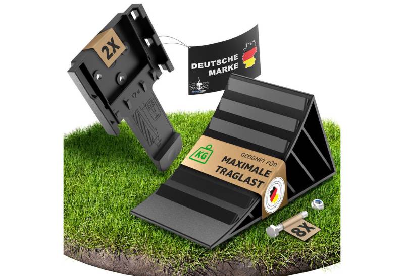 Werkthor Sicherheitskeil WERKTHOR Unterlegkeile 2er Set + Halterung - Keil bis 1600kg Achslast von Werkthor