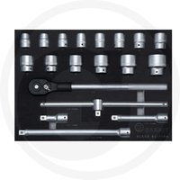 GRANIT BLACK EDITION Einlagen-Set Steckschlüssel 3/4", 19-tlg. von HAZET®