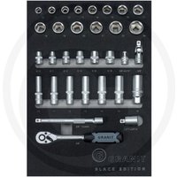 GRANIT BLACK EDITION Einlagen-Set Steckschlüssel 3/8", 32-tlg. von HAZET®