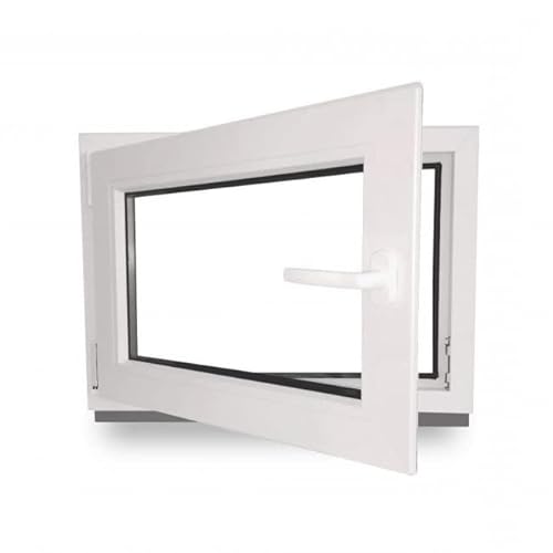 Kellerfenster - Kunststoff - Fenster - weiß - BxH: 100x70cm - DIN Links - 3-Fach-Verglasung - Wunschmaße ohne Aufpreis von Werkzeugbilligercom