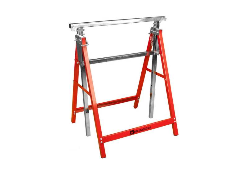 Werkzeugkönig Klappbock Arbeitsbock höhenverstellbar 200 kg, 200 kg max. Belastbarkeit, (1-St), Arbeitshöhe von 80 bis 130cm - bis 200 kg belastbar von Werkzeugkönig