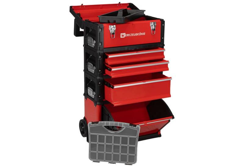 Werkzeugkönig Werkzeugtrolley Werkstattwagen Modulsystem Werkzeugkoffer leer, Module einzeln nutzbar und kombinierbar - inklusive Sortimentskoffer Werkzeugkönig Werkzeugtrolley Werkstattwagen Modulsystem Werkzeugkoffer leer, Module einzeln nutzbar und kombinierbar - inklusive Sortimentskoffer von Werkzeugkönig