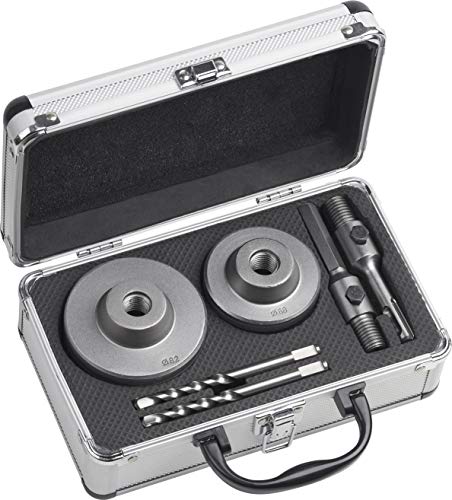 Werkzeyt Bohrkronen-Set 6-teilig - Ø 68 + 82 mm - 50 mm Schnitttiefe - SDS-Plus- & Sechskant-Adapter - 2 Zentrierbohrer / Lochbohrer für Mauerwerk & Kalksandstein / Hohlbohrkronen / 8910160 Werkzeyt Bohrkronen-Set 6-teilig - Ø 68 + 82 mm - 50 mm Schnitttiefe - SDS-Plus- & Sechskant-Adapter - 2 Zentrierbohrer / Lochbohrer für Mauerwerk & Kalksandstein / Hohlbohrkronen / 8910160 von Meister