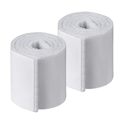 Metafranc Filz-Band 0,5 m x 50 mm - selbstklebend - weiß - 2 Stück - Frei zuschneidbar - Effektiver Schutz Ihrer Möbel / Filz-Klebeband auf Rolle / Möbelgleiter für empfindliche Böden / 647109 von Metafranc