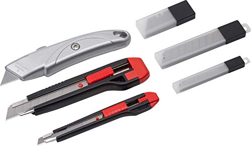 Werkzeyt Universalmesser-Set 33-teilig - Universal- und Abbrechmesser (18 mm und 9 mm) - mit Ersatzklingen - zum Schneiden Sämtlicher Materialien/Teppichmesser mit Trapezklinge/Cuttermesser/ 8910190 von Werkzeyt