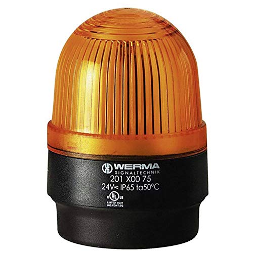 Werma Signaltechnik Signalleuchte 202.300.68 Gelb Blitzlicht 230 V/AC, (Ø x H) 57 mm x 82 mm von Werma Signaltechnik