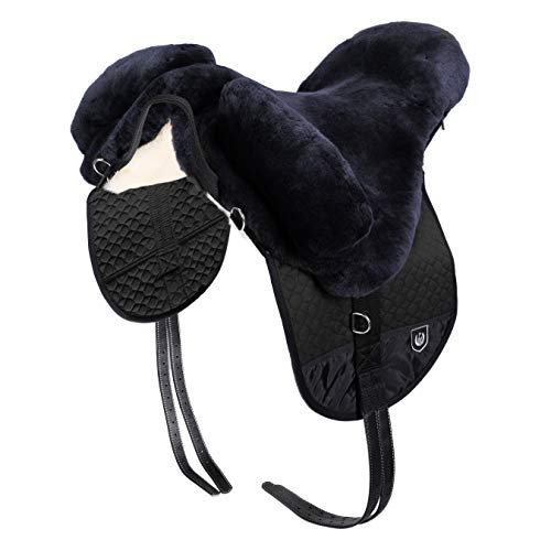 Werner Christ Fellsattel Premium Plus Hochwertiger baumloser Lammfellsattel in Handarbeit gefertigt, Bare-Back-pad, Pferde-Sattel aus echtem Lammfell in anthrazit, Gr. Warmblut Werner Christ Fellsattel Premium Plus Hochwertiger baumloser Lammfellsattel in Handarbeit gefertigt, Bare-Back-pad, Pferde-Sattel aus echtem Lammfell in anthrazit, Gr. Warmblut von Werner Christ