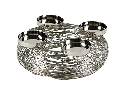 Advent-Leuchter Tangle Edelstahl 28 cm 4 Kerzenhalter Weihnacht Kranz Advent-Leuchter Tangle Edelstahl 28 cm 4 Kerzenhalter Weihnacht Kranz von Werner Voss GmbH