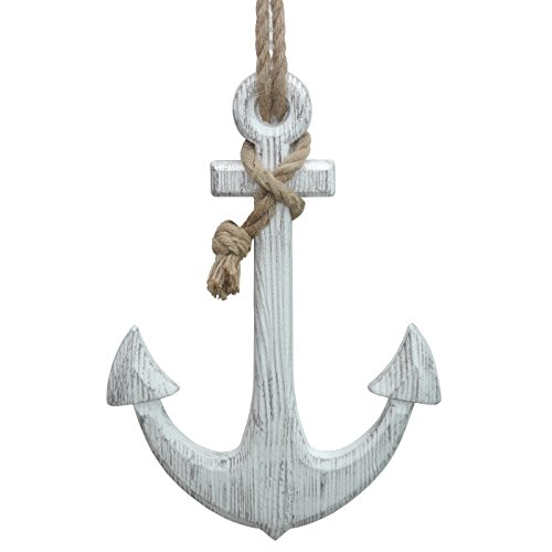 Anker mit Tau XXL beige gerillt Deko Anker Holz Anker XXL 60 cm von Werner Voss GmbH