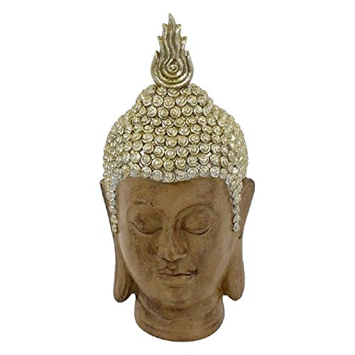 Werner Voß Buddha-Kopf (18 x 19 x 37 cm) - beige/Gold von Werner Voss GmbH