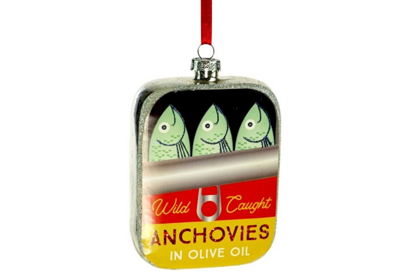 Werner Voß Christbaumschmuck Glashänger Weihnachtsbaum Anchovies Fisch Dose Weihnachten Retro 12cm von Werner Voß