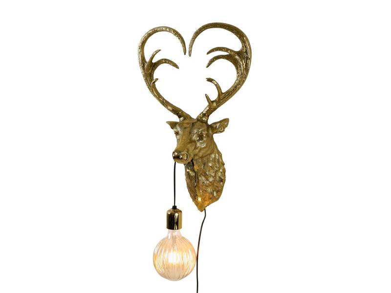 Werner Voß Dekofigur Hirsch Wandleuchte gold 56cm von Werner Voß