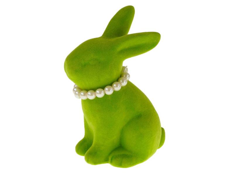 Werner Voß Dekofigur Voß Hase mit Perlenkette grün 9,2x6,5x13cm von Werner Voß