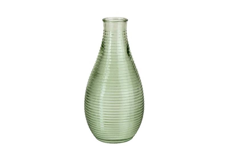 Werner Voß Dekovase Vase - gerillt - grün - eingefärbtes Glas - 11,5x24 cm von Werner Voß