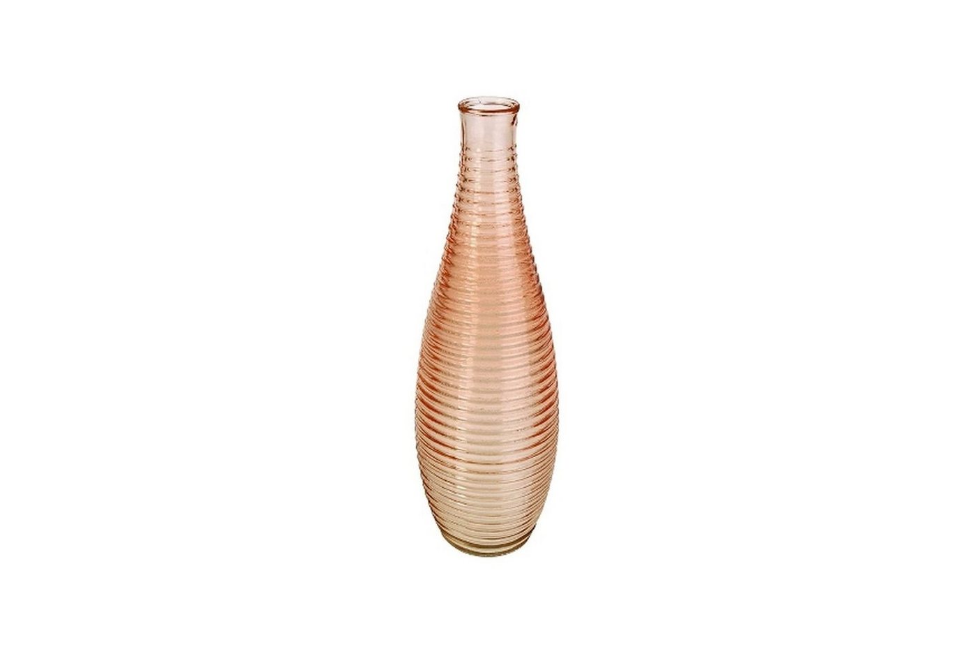 Werner Voß Dekovase Vase - gerillt - rosa - eingefärbtes Glas - 11,5x24 cm von Werner Voß