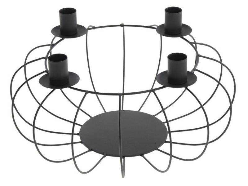 Werner Voß Kerzenleuchter Adventsleuchter schwarz 30 x 15,5cm von Werner Voß