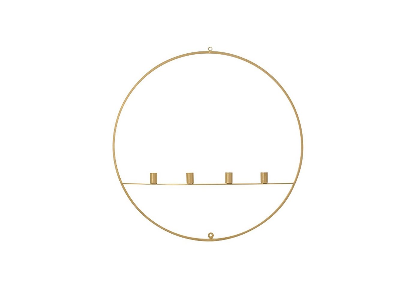 Werner Voß Kerzenhalter Kerzenleuchter Circle, Wandbefestigung, gold, Metall - Durchmesser 60 cm von Werner Voß