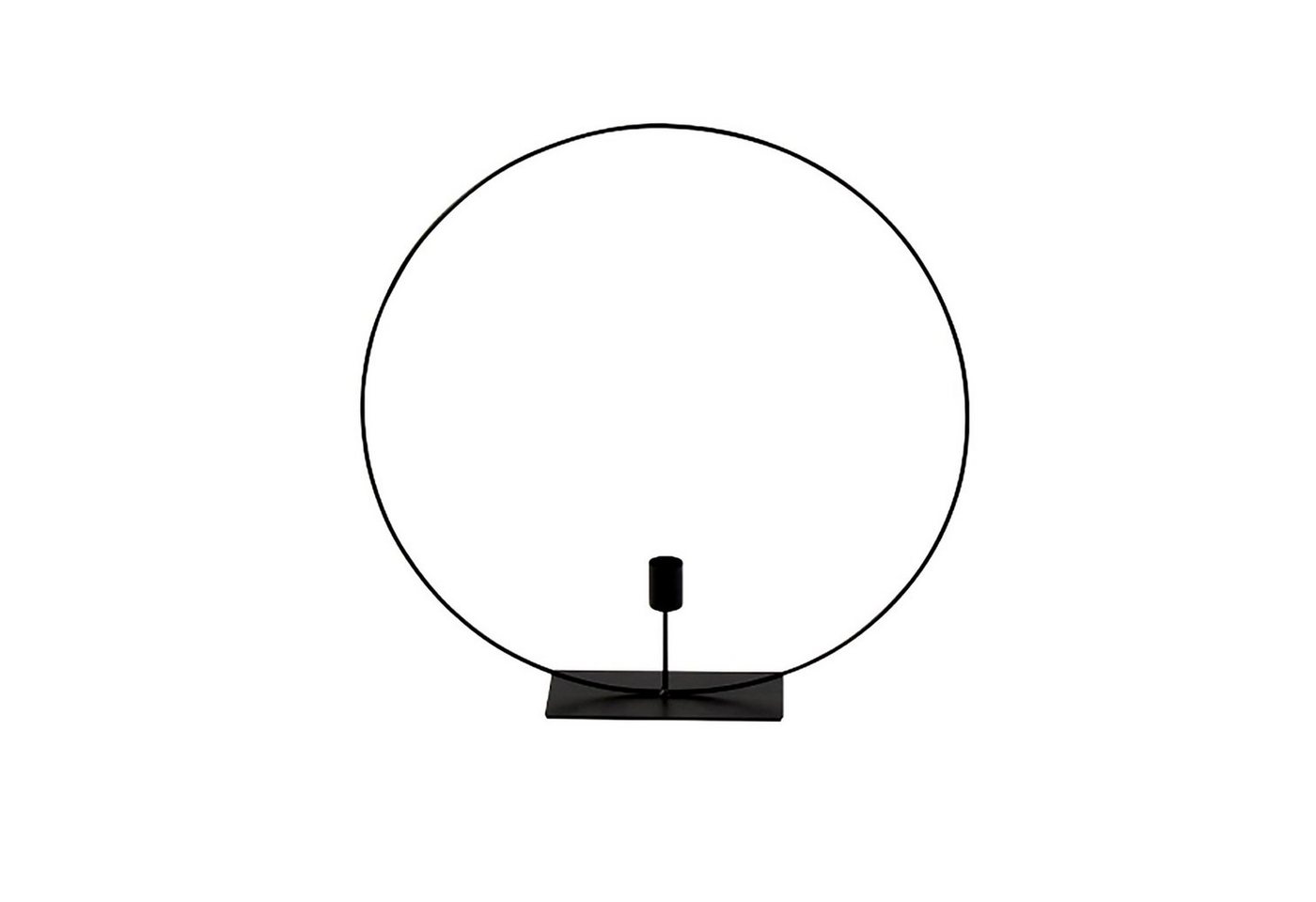 Werner Voß Kerzenhalter Kerzenleuchter Circle, schwarz, Metall, 40x8x40 cm von Werner Voß