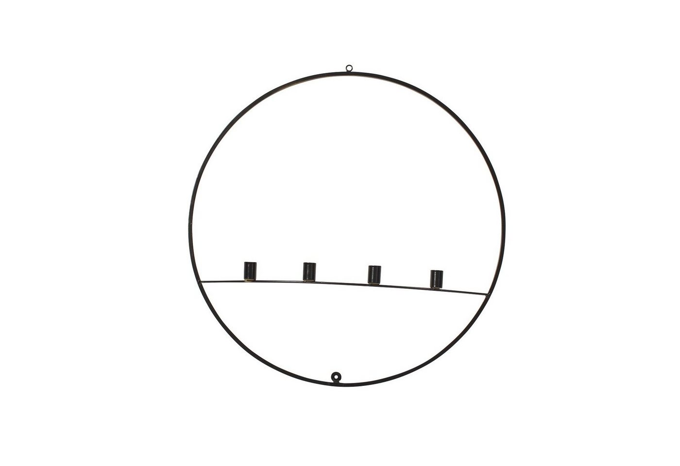 Werner Voß Kerzenhalter Kerzenleuchter Circle - Wandbefestigung - schwarz - Metall - D. von Werner Voß