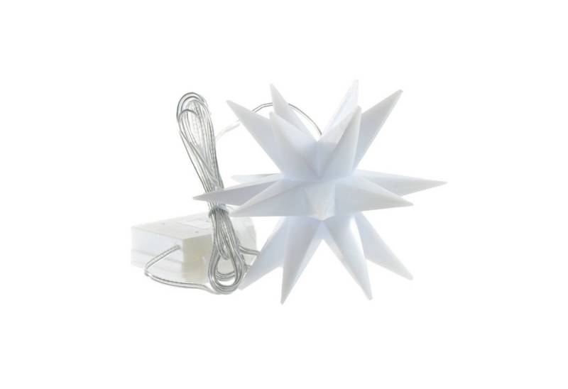 Werner Voß LED-Lichterkette LED Stern 3D weiß Kunststoff Batteriebetrieb für Innen & Außen von Werner Voß