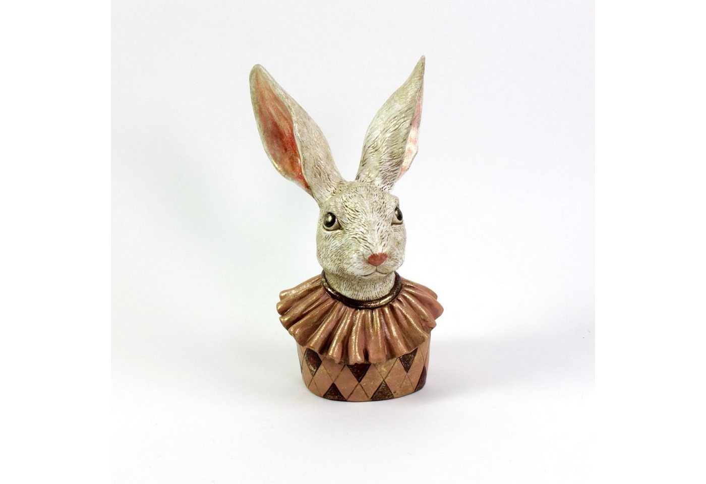 Werner Voß Osterhase Hasenbüste Heinz, apricot/creme/gold Polyresin, 27x23x50 cm von Werner Voß