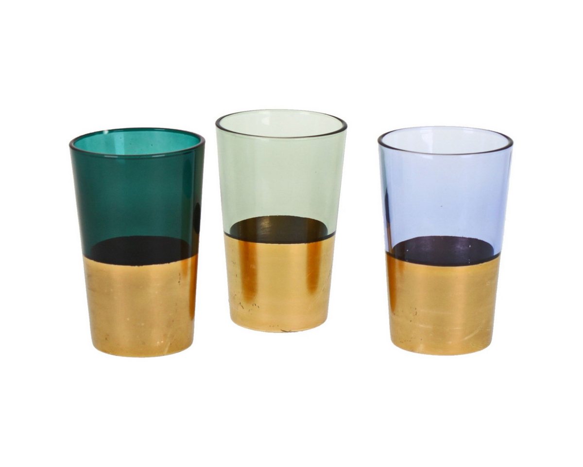 Werner Voß Windlicht Voß GmbH Windlicht mit Goldboden sortiert 7x11cm (1 Stück) von Werner Voß