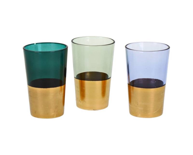 Werner Voß Windlicht Voß GmbH Windlicht mit Goldboden sortiert 7x11cm (1 Stück) von Werner Voß