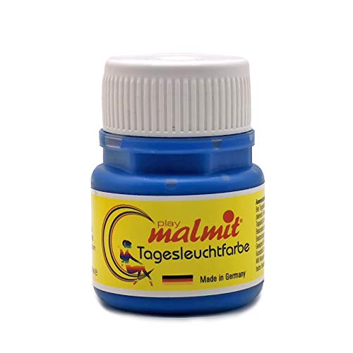Werner 1 x 60ml Tagesleuchtfarbe NEON Schwarzlichtfarbe UV Farbe Neonfarbe Leuchtfarbe (Blau) von Werner