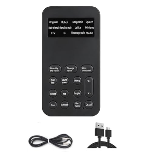 Wernfale S9 Voice Changer 12 Stimmmodulator mit einstellbaren Stimmwechselfunktionen für Telefon, Computer, Soundkarte und ein Mikrofonwerkzeug, sorgfältige Arbeit und von Wernfale