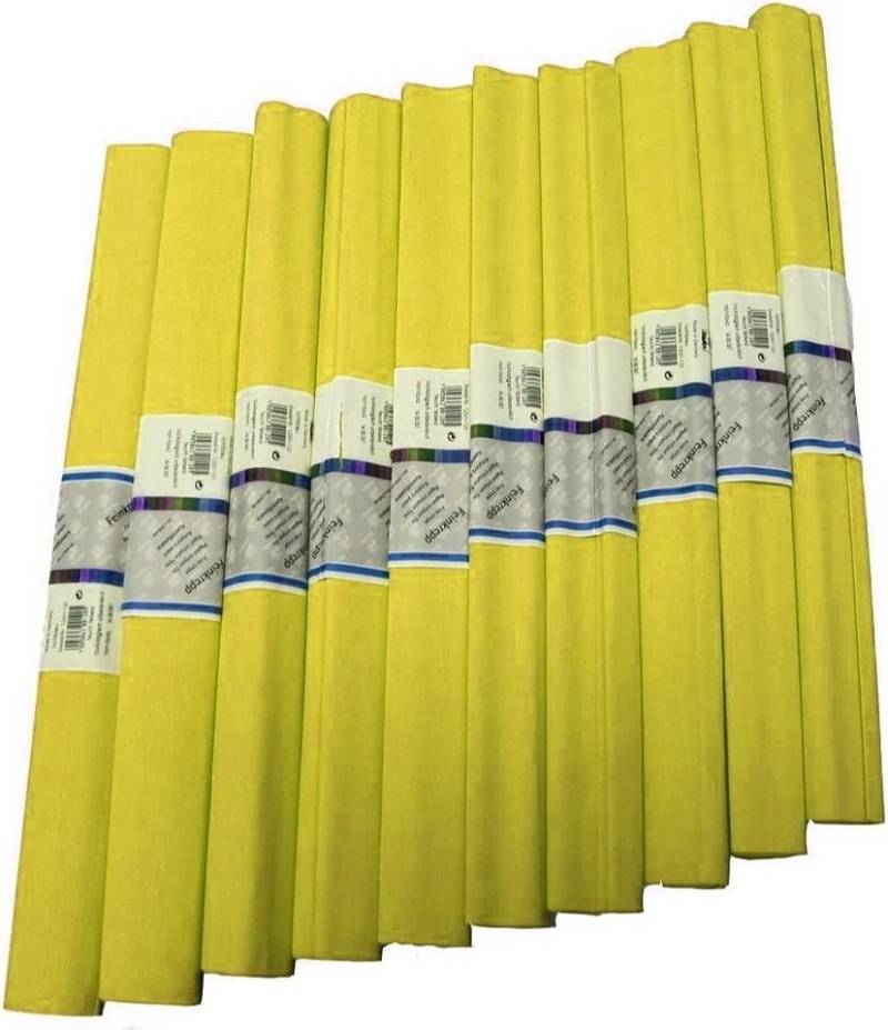 Werola Transparentpapier WEROLA Feinkrepp GELB 10 Rollen 50x250cm Rolle von Werola