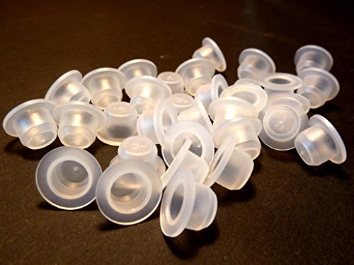 5,5mm LDPE Stopfen, Kunststoff, Schutzstopfen, Blindstopfen, Weiß, Abdeckstopfen, groß, für 5mm Öffnungen (100) von Werth-Metall