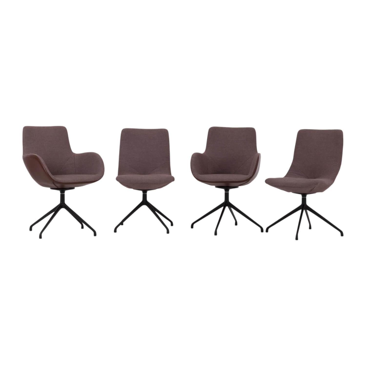 4er-Set Stuhl Jona Innen Stoff U3255K Braun Rot Außen Leder L9999A Braun Rot Ges... 4er-Set Stuhl Jona Innen Stoff U3255K Braun Rot Außen Leder L9999A Braun Rot Ges... von Werther