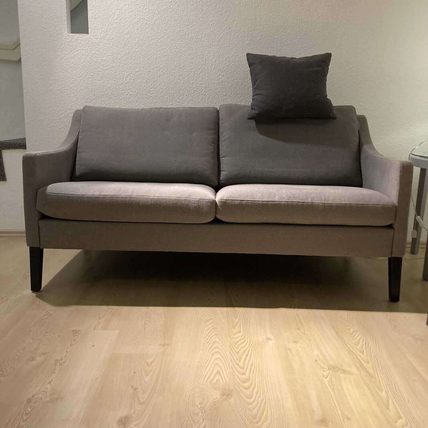 Sofa Nelson Stoff U3221F Braun Lila mit Kopfstützkissen von Werther