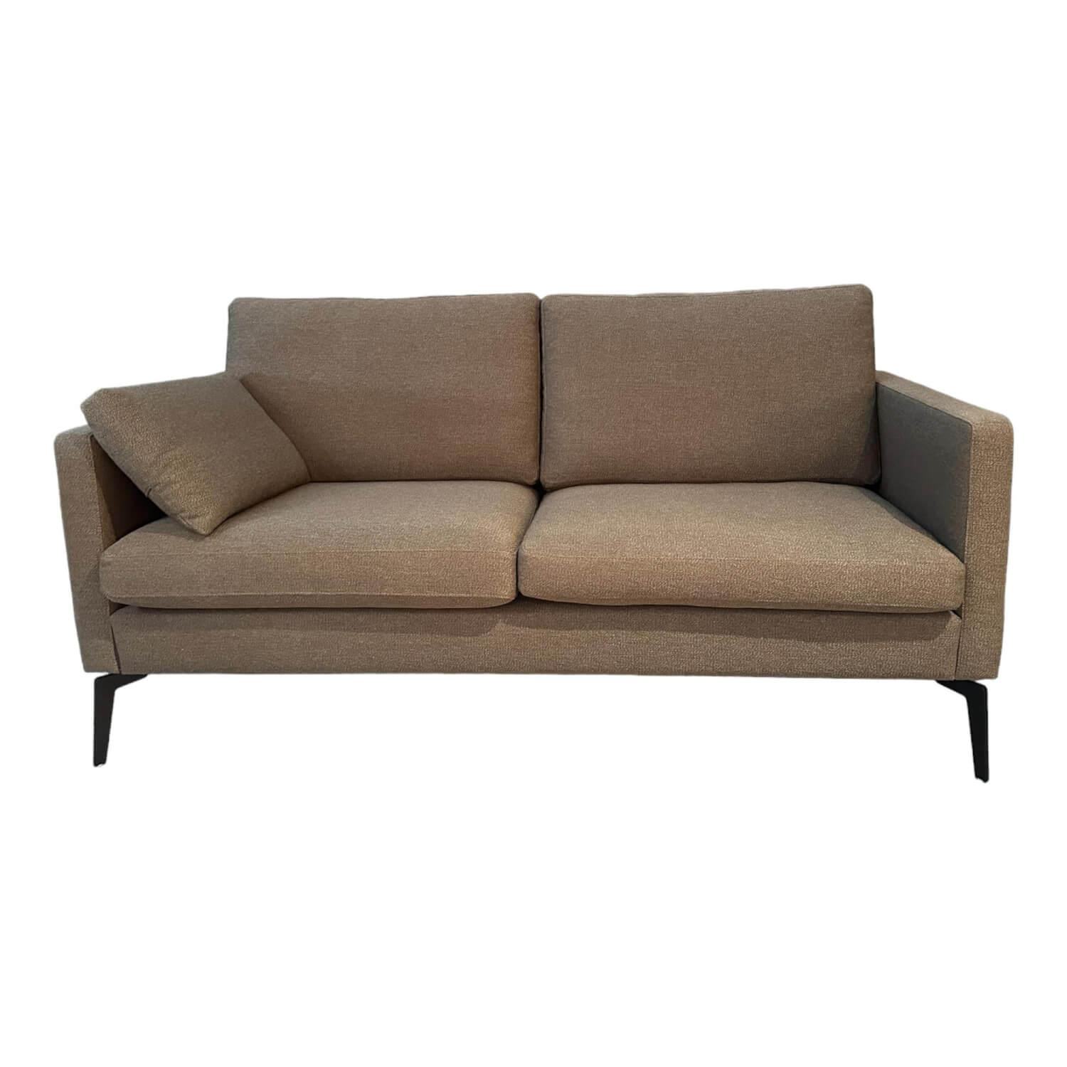 Sofa Nelson Stoff U9999F Braun Graun Metallfüße Schwarz von Werther