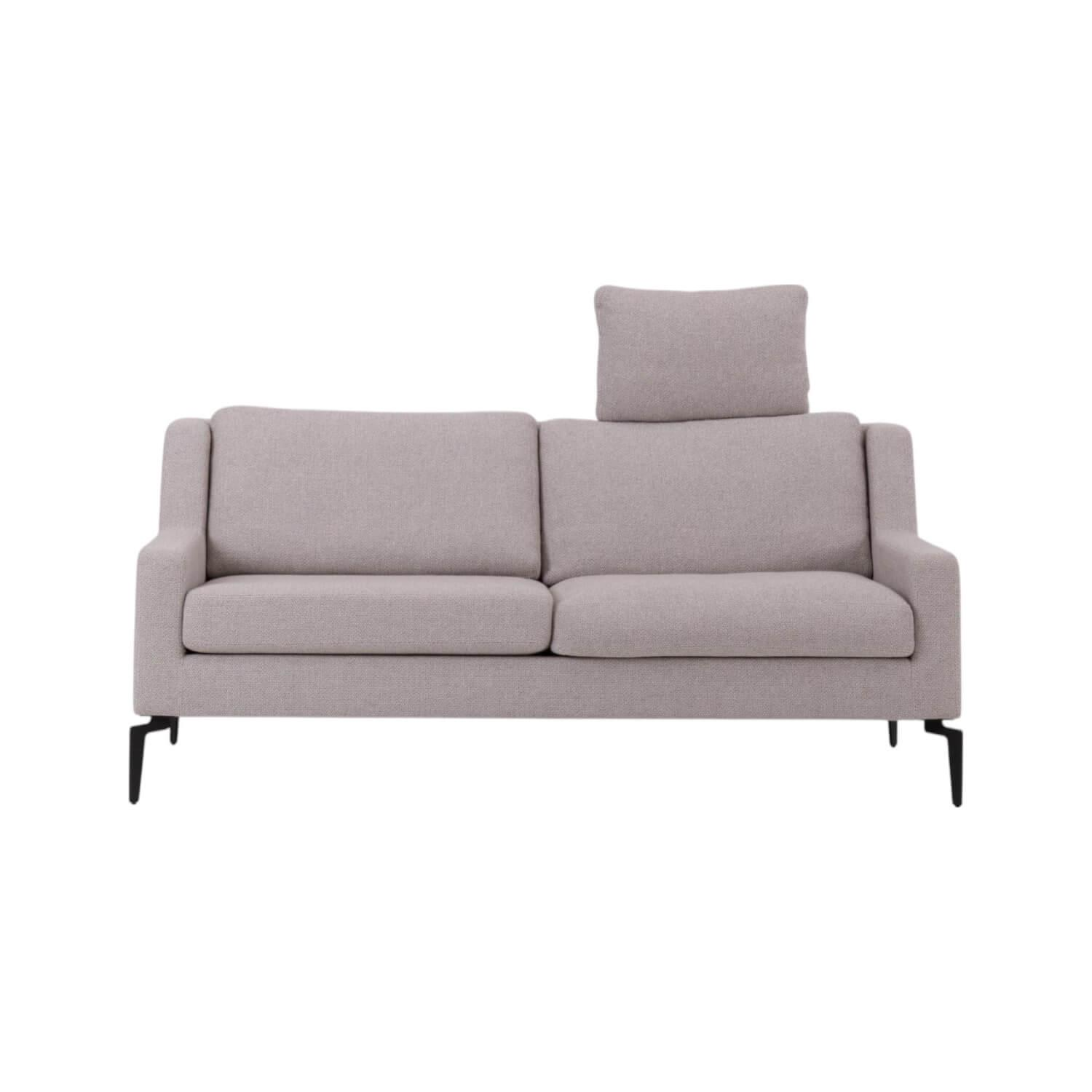 Sofa Stoff U2583G Grau Gestell Metall Schwarz Inklusive Kissen von Werther