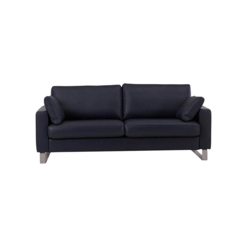 Sofa Variation 108 Leder L7060C Dunkelblau Füße Edelstahlkufen Silber Inklusive ... von Werther