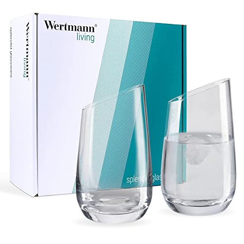 Wertmann-living 2er Set Gläser Longdrink - besondere Form mit schrägem Rand von Wertmann Living