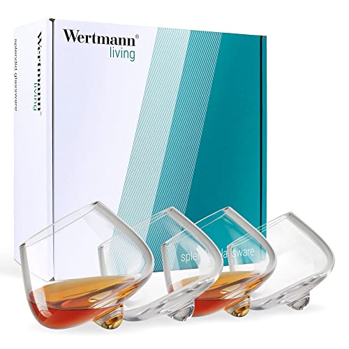 Wertmann-living 4er Set Gläser Cognac/Whisky - besondere Form mit perfekter Wirkung von Wertmann Living