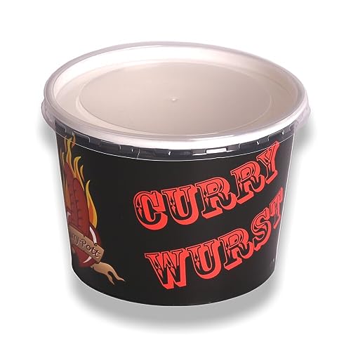 Curry-Pott "Currywurst", Becher für Currywurst, Hartpapier, 103 x 64 mm, 200 Stück von Wertpack