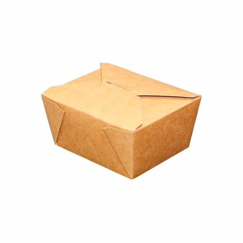Leo-Box Menübox Hartpapier PE-Beschichtung Braun 700 ml 130 x 105 x 65 mm, 450 Stück von Wertpack