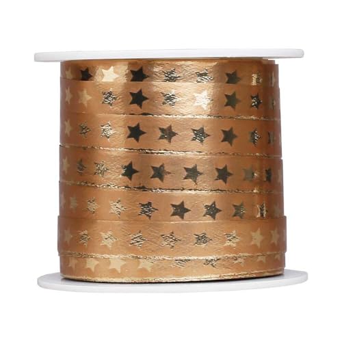 Poly - Ringelband - Weihnachten gold 10 mm x 100 m, 1 Rolle(n) von Wertpack