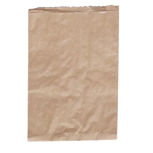 Wertpack Bäckerfaltenbeutel, Brötchentüten, Kraftpapier, Braun, gefädelt, 20+7x31 cm, 1000 Stück von Wertpack