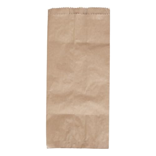 Wertpack Bäckerfaltenbeutel, Brötchentüten, Kraftpapier, Braun, gefädelt, 20+8x45 cm, 1000 Stück von Wertpack