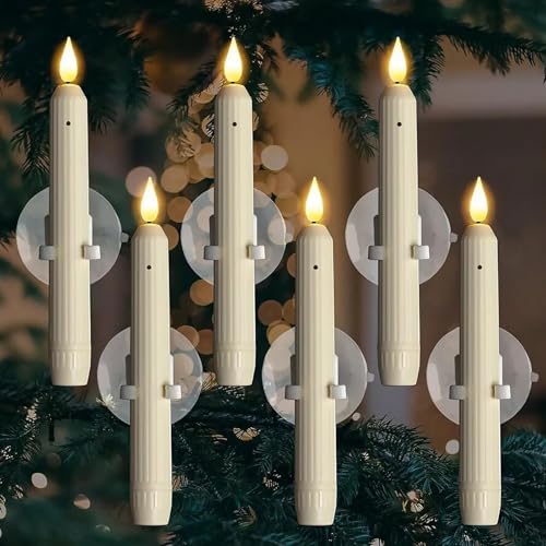 Werwing Flammenlose Fensterkerzen, 17,8 cm, LED-Kerzen mit Dämmerungssensor und Saugnäpfen, batteriebetriebene elektrische Kerzen für Weihnachten/Halloween/Thanksgiving-Dekoration, 6 Stück Werwing Flammenlose Fensterkerzen, 17,8 cm, LED-Kerzen mit Dämmerungssensor und Saugnäpfen, batteriebetriebene elektrische Kerzen für Weihnachten/Halloween/Thanksgiving-Dekoration, 6 Stück von Werwing