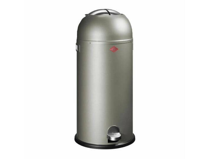 WESCO Mülleimer Kickmaster Maxi Neusilber 40 L, silberfarben von Wesco