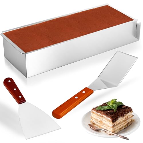 Weskjer Backrahmen Eckig Verstellbar Backrahmen Eckig Mit 2 Schabern Tortenring für Mousse-Torte, Tiramisu und Crêpe-Torte Weskjer Backrahmen Eckig Verstellbar Backrahmen Eckig Mit 2 Schabern Tortenring für Mousse-Torte, Tiramisu und Crêpe-Torte von Weskjer