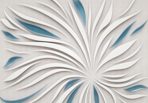 Fototapete 3D Effekt Tapete Retro Dreidimensionale Abstrakte Blütenblattgeometrie 400X280Cm Fototapete Vlies Tapeten Wand Wallpaper Dekoration von Wesmilewallpaper